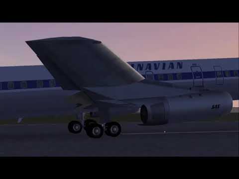 FSX - S.A.S Douglas DC-8-63 Sunset Takeoff at JFK New York