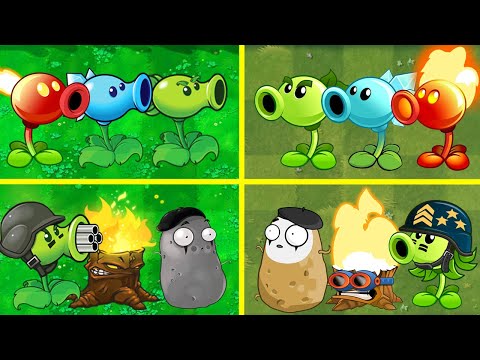 Random Team 3 Plants PVZ 1 vs PVZ 2 - Who Will Win? - Team Plant vs Team Plant