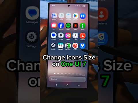 Change Icons Size on Samsung One UI 7.0 📱#fyp #foryou #samsunggalaxy #oneui7beta #oneui7 #s24ultra
