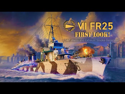 FR25 First Look! - Italian Tier 6 Destroyer | World of Warships Legends