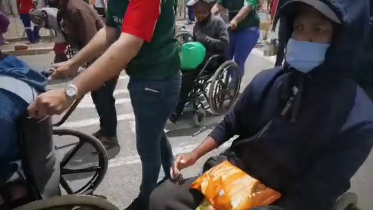 Touwsrivier Residents Receiving Food Parcels From the Gift of the Givers