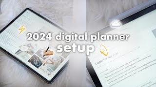 My 2024 Digital Planner Setup | Vision Boards, Goal Setting, Decorative Spreads 💫✍🏼