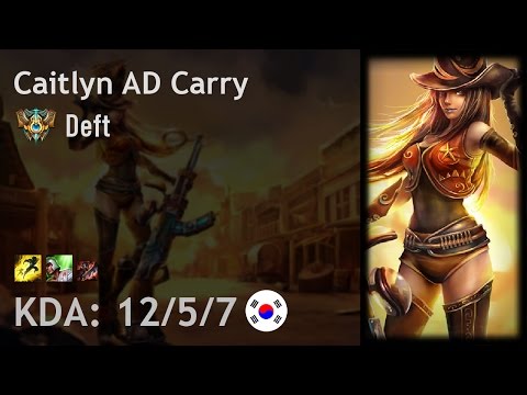 Caitlyn AD Carry vs Ezreal - Deft - KR Challenger Patch 6.23