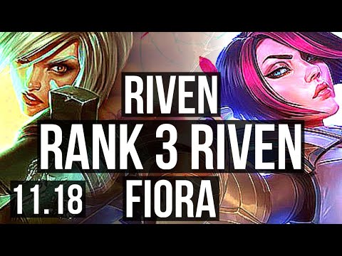 RIVEN vs FIORA (TOP) | Rank 3 Riven, 10/1/12, Quadra, 1100+ games | KR Challenger | v11.18