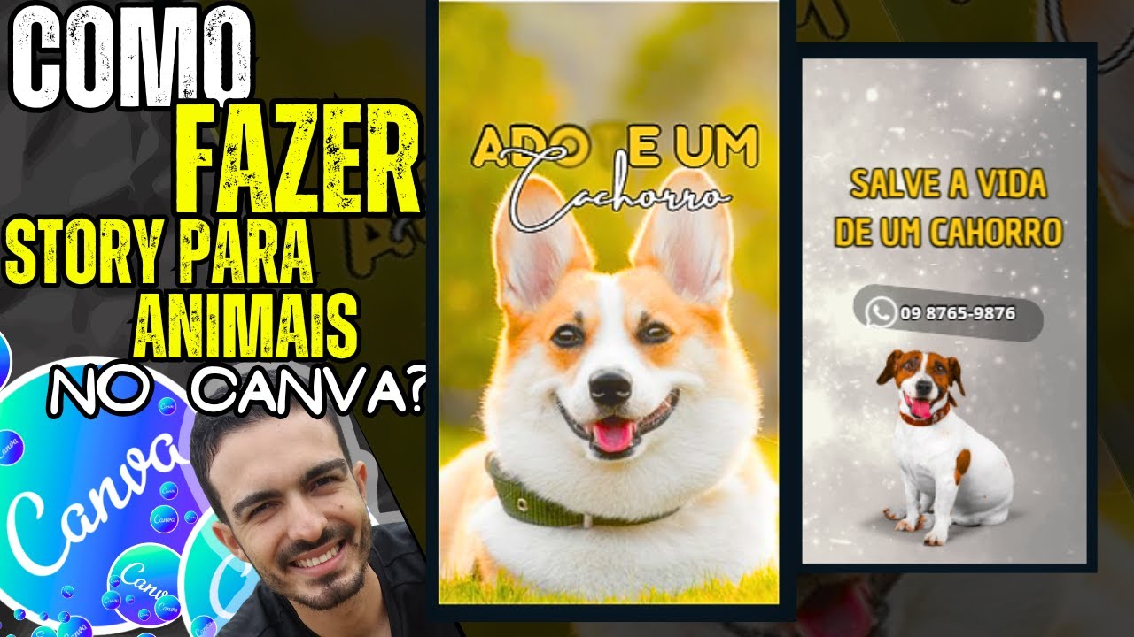 Como Fazer Story Para Animais No Canva ? Story Para Instagram