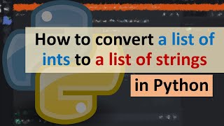 How to convert a list of ints to a list of strings in Python