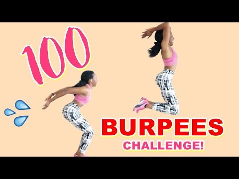 100 BURPEES CHALLENGE || Lose Body Fat & Tone Your Glutes With This - Home Workout Without Equipment Video