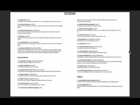 SwiftUI Environment Values / Exhaustive List