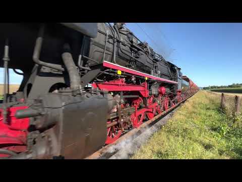 Plandampftage im Nördlinger Ries im September 2021. Planned freight steamtrains around Nördlingen.