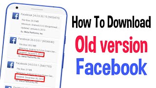 How to download facebook old version - 2014 to 2022 all version facebook apps install easy