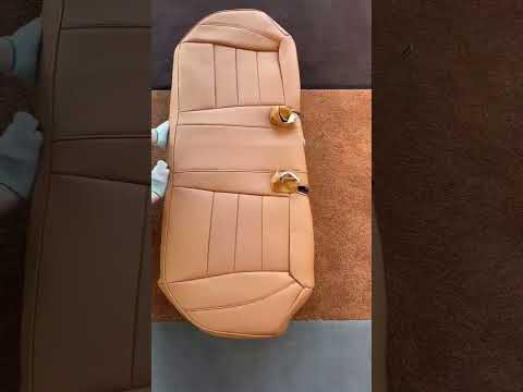 Custom leather seat Covers for Honda Accord rear base seat installation