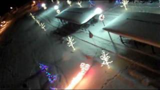 preview picture of video 'kite-cam night flight (holiday lights) 2009'