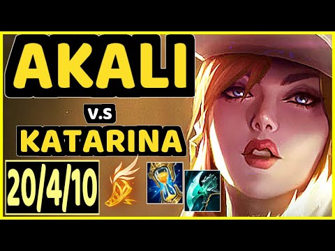 AKALI vs KATARINA - 20/4/10 KDA MID GAMEPLAY - EUW Ranked GRANDMASTER