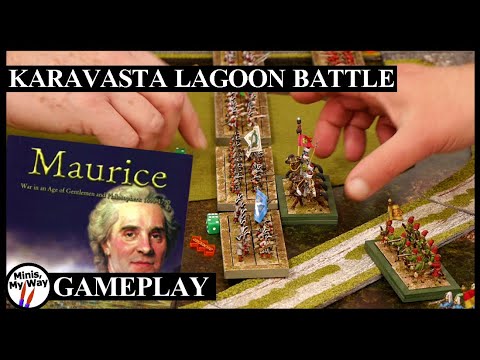 15 mm miniatures wargame using Maurice rules - Karavasta Lagoon Battle  || Spanish Vs Ottomans