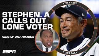 Ichiro Suzuki 1 VOTE SHY of UNANIMOUS HOF election 👀 WHO THE HELL WAS IT? - Stephen A. | First Take