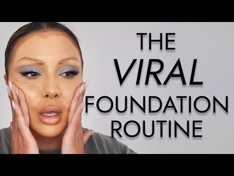 TRYING A VIRAL FOUNDATION ROUTINE | NINA UBHI