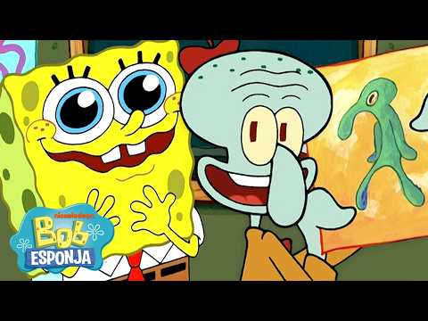 Bob Esponja | ¡Las mejores creaciones artísticas de Bob Esponja! 🎨 | 30 minutos | Español