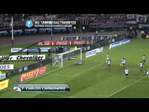 Gol de Carbonero. River 2 - Racing 1. Fecha 17. Torneo Final 2014. FPt