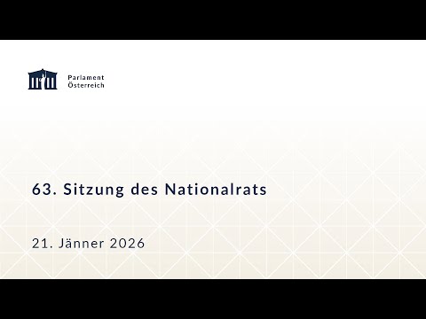 63. Sitzung des Nationalrats