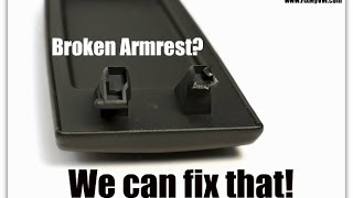 DIY: VW Armrest Lid Repair - Fix Replacement Hinges or front Latch