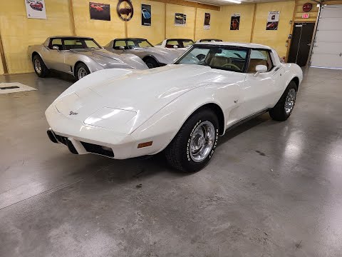 1979 White Corvette Tan Interior T Top Video