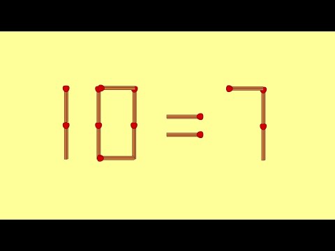 10=7 fix the equation | MatchStick Puzzle #106 | Move 2 Matchsticks | Puzzles with answer