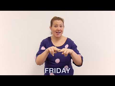 How to Sign Days of the Week in Auslan