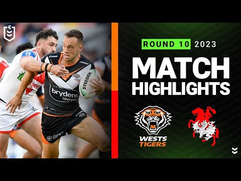 NRL Highlights | NRL 2023 | Wests Tigers v St George Illawarra Dragons | Match Highlights