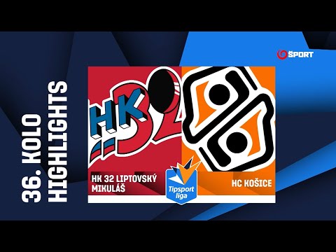 36. kolo: HK 32 Liptovský Mikuláš - HC Košice 1:3 (0:0, 0:3, 1:0)