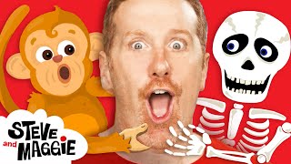 Hide and Seek with Monkeys + Halloween Party from Steve and Maggie | Story for Kids | Wow English TV