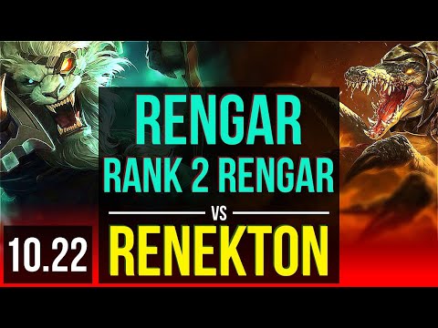 RENGAR vs RENEKTON (TOP) | Rank 2 Rengar, 2.4M mastery, 17/5/15, Legendary | KR Challenger | v10.22