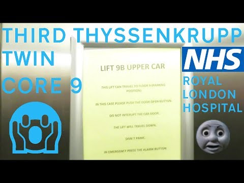 NEW FIND - ThyssenKrupp TWIN Lifts - Core 9 - Royal London Hospital - London, GB