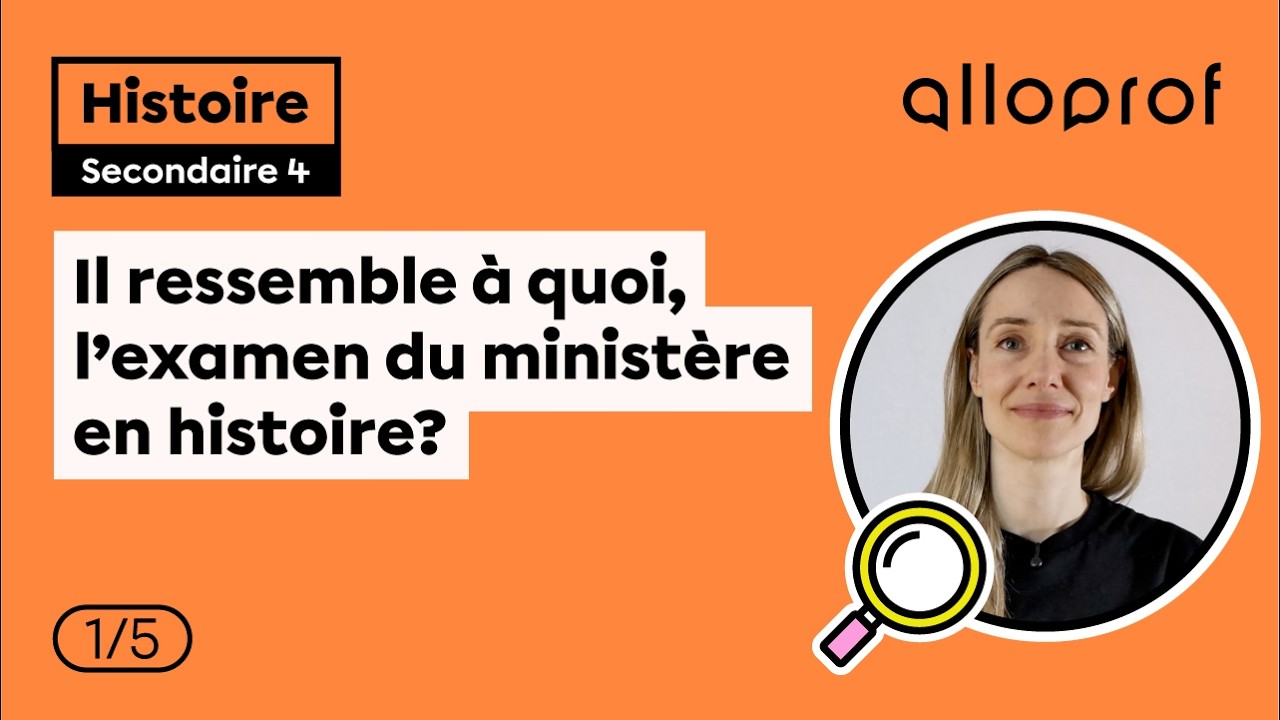 Il ressemble à quoi, l’examen du ministère en histoire?