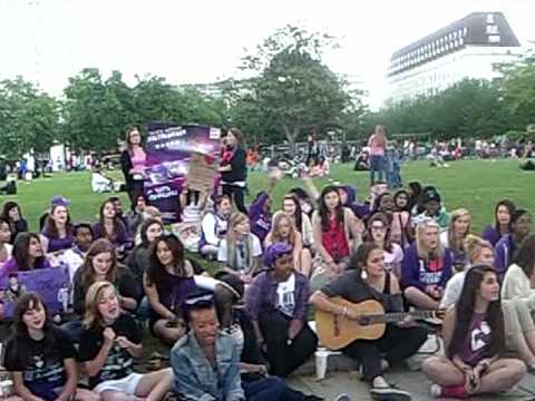 UK Bieber Parade 2011 - Busking