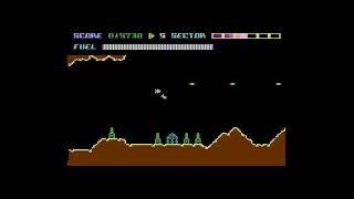 Skramble - c16 Commodore 16 Scramble clone playthrough with commentary