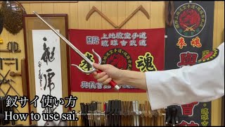 琉球古武道、釵サイの使い方