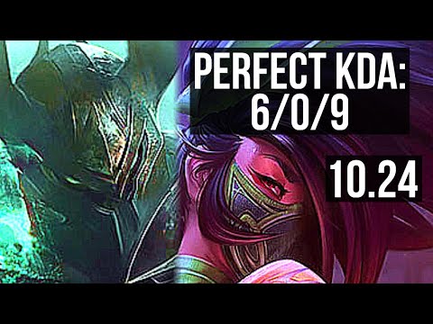 MORDEKAISER vs AKALI (TOP) | 6/0/9, Dominating | KR Diamond | v10.24