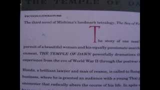 Japanese Customer Literature  # 2 The Temple of Dawn by Yukio Mishima