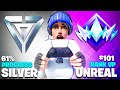 Silver To Unreal CONSOLE SPEEDRUN Fortnite Ranked