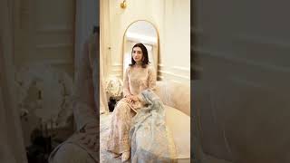 Pink Embellished Chiffon Gharara - Video 1