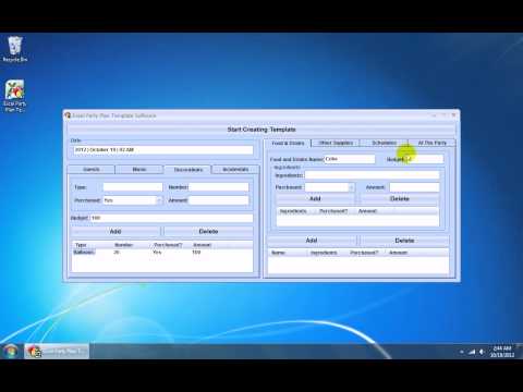 Excel Party Plan Template Software