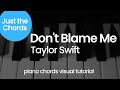 Piano Chords - Don't Blame Me (Taylor Swift)