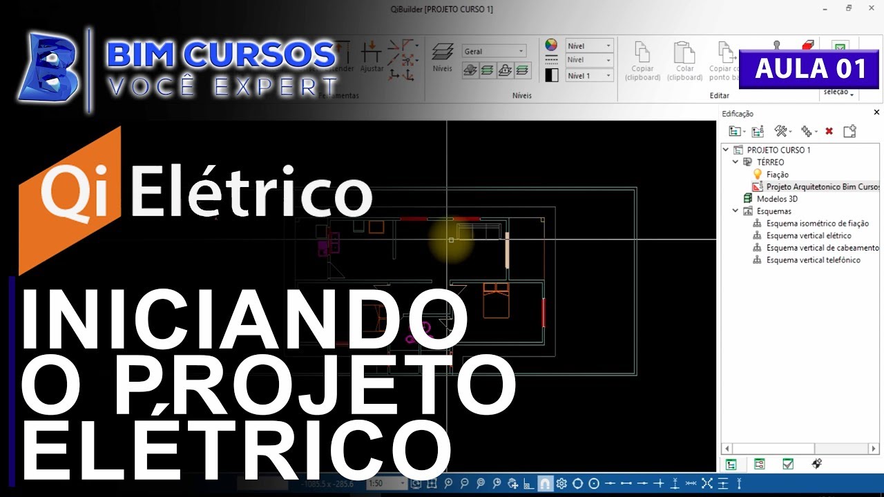 QiBuilder - Aula 01 - Iniciando um projeto elétrico no QIEletrico  - BIM CURSOS