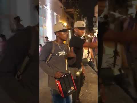 Colombian street rappers in Cartagena