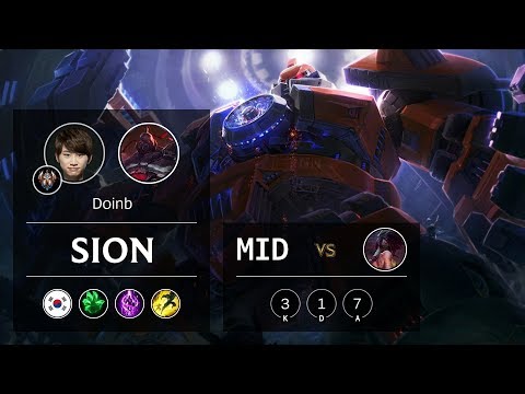 Sion Mid vs Akali - KR Challenger Patch 9.19