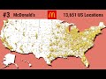 Map Comparison The 30 Biggest US Fast Food Chains