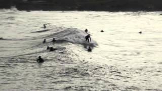 preview picture of video 'Surf en la playa de Palmera, Candás, Asturias, 25 enero'
