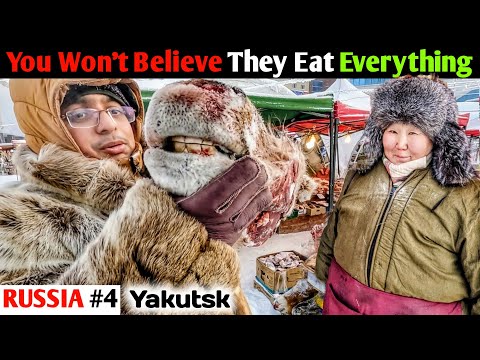 Insane Frozen Animal Market of World's Coldest City (Yakutsk, Russia 🇷🇺😱)