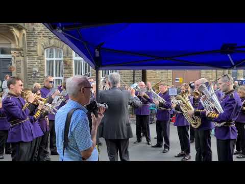 Brighouse & Rastrick Band perform Knight Templar in Delph on Whit Friday 2022