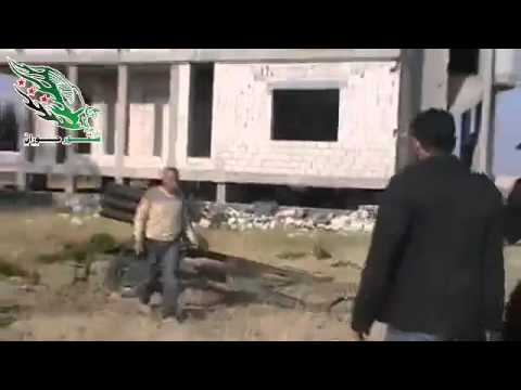 استهداف مقرات قوات النظام في بلدة خربة غزالة بواسطة راجمة صواريخ من قبل كتيبة أجناد الله ضمن معركة جسر حوران